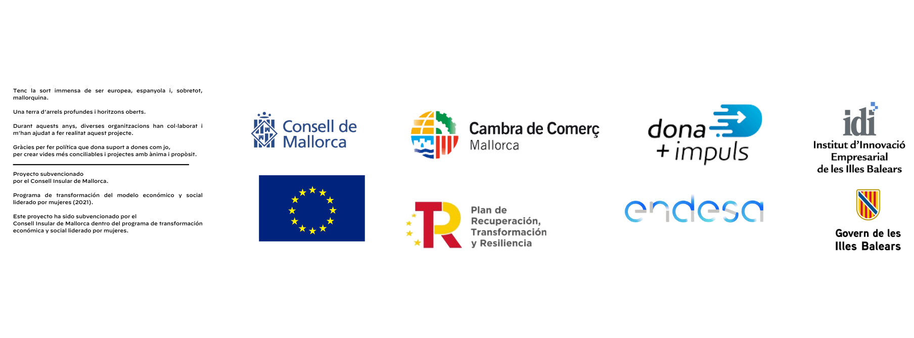 Consell de Mallorca, Cambra de Comerç de Mallorca, Unión Europea y Plan de Recuperación, Transformación y Resiliencia